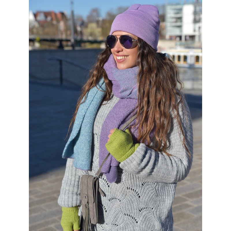 styleBREAKER 09010052 Women's Fingerless Knitted Gloves Plain with Waistband Warm