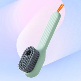 All-in-One Dispenser & Easy-Rinse Cleaning Brush for Bathroom Sinks Green 5ea