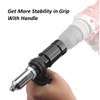 Rivet Gun Adapter with Removable Plastic Handle, Electric Rivet Gun