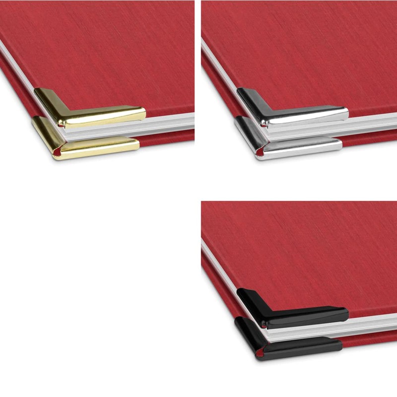 Handmade Certificate Folder with Your Own Name in Red Linen