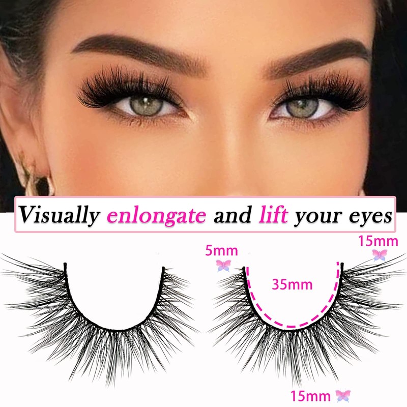 3D False Eyelashes, Cat Eye, Cat Eye Natural Artificial Eyelash