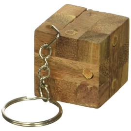 Project Genius IQ108D Pure Genius Keychains: Overdrive Brain Teaser Puzzle, Wooden