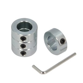 Yeebyee 7/8" Bore Shaft Collar with Zinc Plated Solid Steel Style Set Screw Shaft Collars for Machinery and Industrial Use, 4pcs/Pack (Silver-7/8")