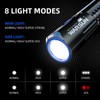 Warsun Rechargeable Flashlight High Lumens 8 Lighting Modes Portable Waterproof