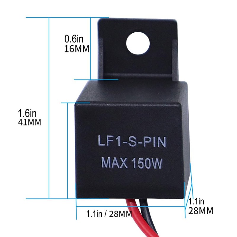 Kardne LED Indicator Relay, 12 V Motorcycle 2-Pin Indicator Relay,