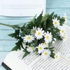 Gumolutin 4 PCS Artificial Silk Daisy Flower Bouquet for Home
