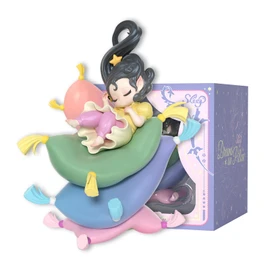 52TOYS Sleep Overseas Exclusive Edition - Dreams on Pillow Action Figure, 4.72 inches, Display Stand Included, Magnetic Components for Fridge Magnets, Perfect Collectible Art Toy for Women