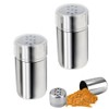 WUSJCOF Set of 2 Mini Salt Shaker Stainless Steel Salt
