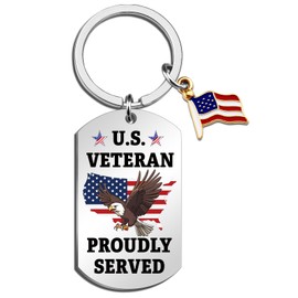 Cxulquvs Veteran Gifts Cool Army Keychain Gifts for Men Unique Navy Air Force Retirement Gift for Men Unique Military Gift for Veterans Day