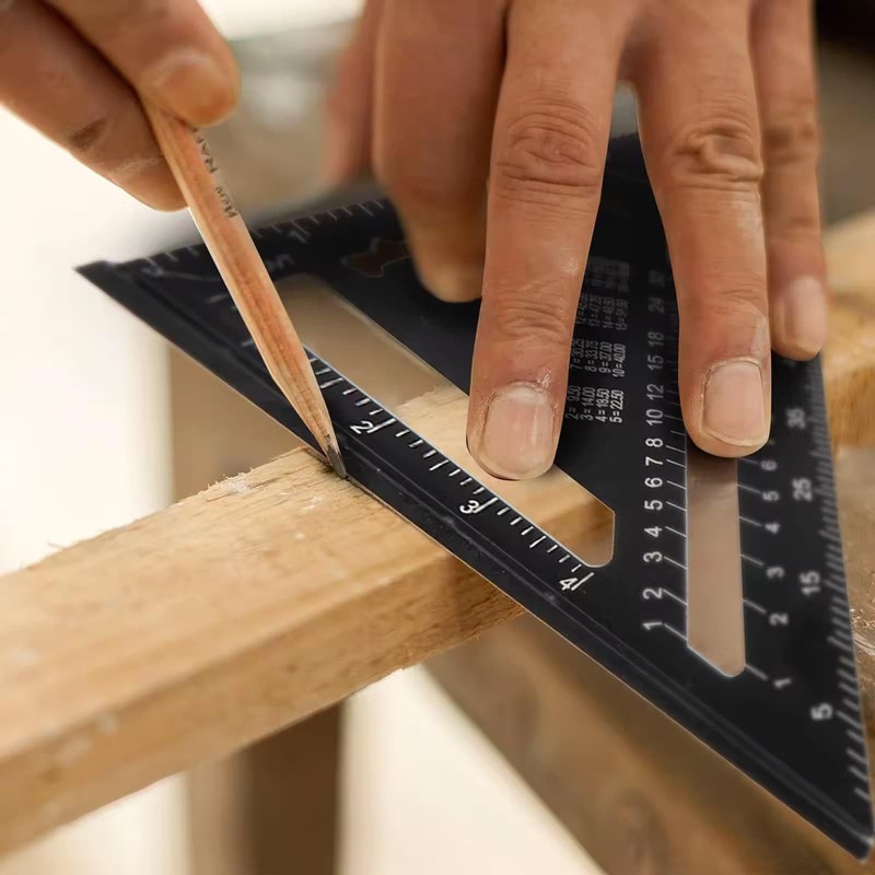 2 Pcs Rafter Square Metric, 12 inch & 7 inch