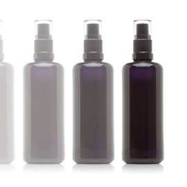 Infinity Jars 100 Ml (3.4 fl oz)Black Ultraviolet Glass Fine Mist Spray Bottle Cleaning Products Refillable Containers Homemade Perfume Blends Room, Sprays Bath Beauty Hair, Screw Top Bottles 10-Pack