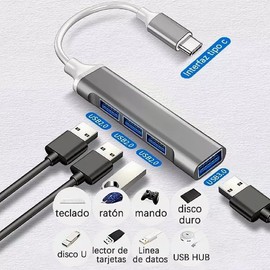 TecnologíaParra Multi HUB USB Tipo C a 4 USB 3 * 2.0, 1 * 3.0 4 en 1 Universal para Todos los Equipos con Entrada Tipo C