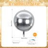 8 Pcs Silver Round Foil Balloons, 22 Inch, Large 4D