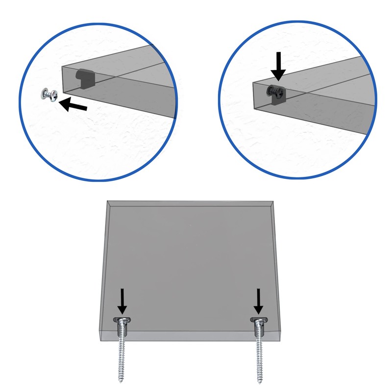 STAUBER Best Floating Shelf (4" x 4", Clear Acrylic, Classic
