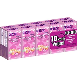 Brach's Valentine's Day Tiny Conversation Hearts Classroom Exchange Boxes 1oz (Pack of 10)