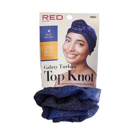 Red by Kiss Galaxy Top Knot Turban Headwrap Pre Tied Bonnet Hair Cover Beanie Cap (Blue Galaxy)