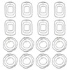 48 Pcs Open Bezels for Resin, Alloy Open Back Bezel