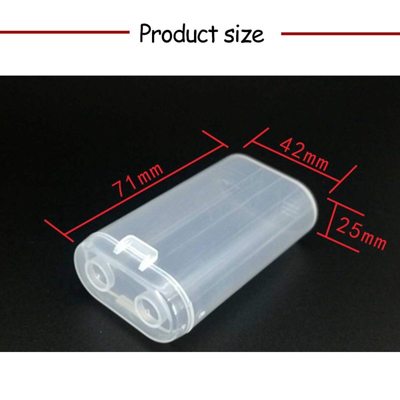 KOOBOOK 5Pcs 18650 Battery Storage Box Plastic Battery Holder Case