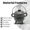 Reusable 4 Inch Cast Iron Cauldron Candle with Lid and
