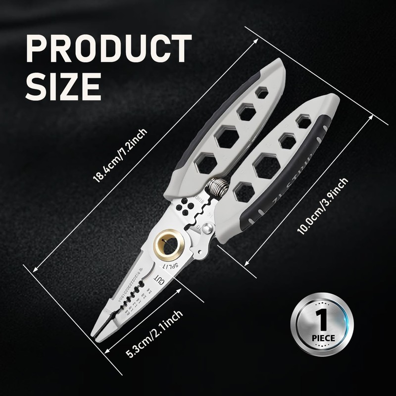 RYHHH Professional Crimping Pliers, 9 in 1 Multifunction Wire Stripper,