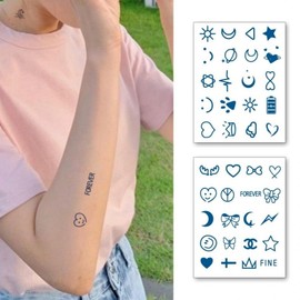 Easy-Apply Accent Tattoo Stickers (40 Designs) Assorted 3ea