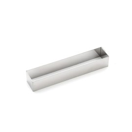 De Buyer 3942.16 Stainless Steel Rectangular Ring, Sharp Corners 16 x 3 cm
