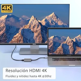 Adaptador USB C a HDMI, 3 en 1 USB C Hub, Adaptador para MacBook Air con Salida HDMI 4K, Puerto USB 3.0 y 100w PD Carga, Compatible con MacBook...    