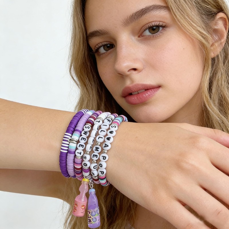 Sheliky Friendship Bracelets Clay Bead Bracelet Birthday Holidays BFF Gifts