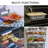 BYKITCHEN 30 Foil Food Containers, Disposable Aluminium Foil Trays, Foil