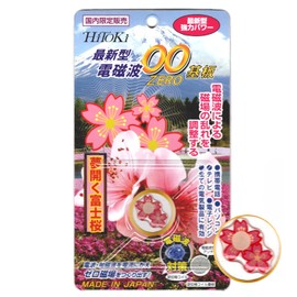 ZERO00 HiToKi Electromagnetic Wave Prevention Sticker, Made in Japan, Powerful Power (Fuji Cherry Blossom with Dreams)