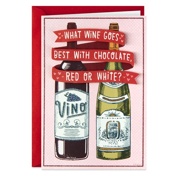 Hallmark Shoebox Valentines Day Card (Wine and Chocolate)