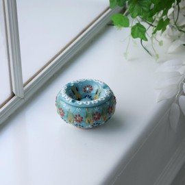 Decorative Ceramic Jar-Colorful Decorative Jar with Lid-Handmade Small Decorative Jar-Windproof Unique Jars-Turkish Home Decor (Turquoise)