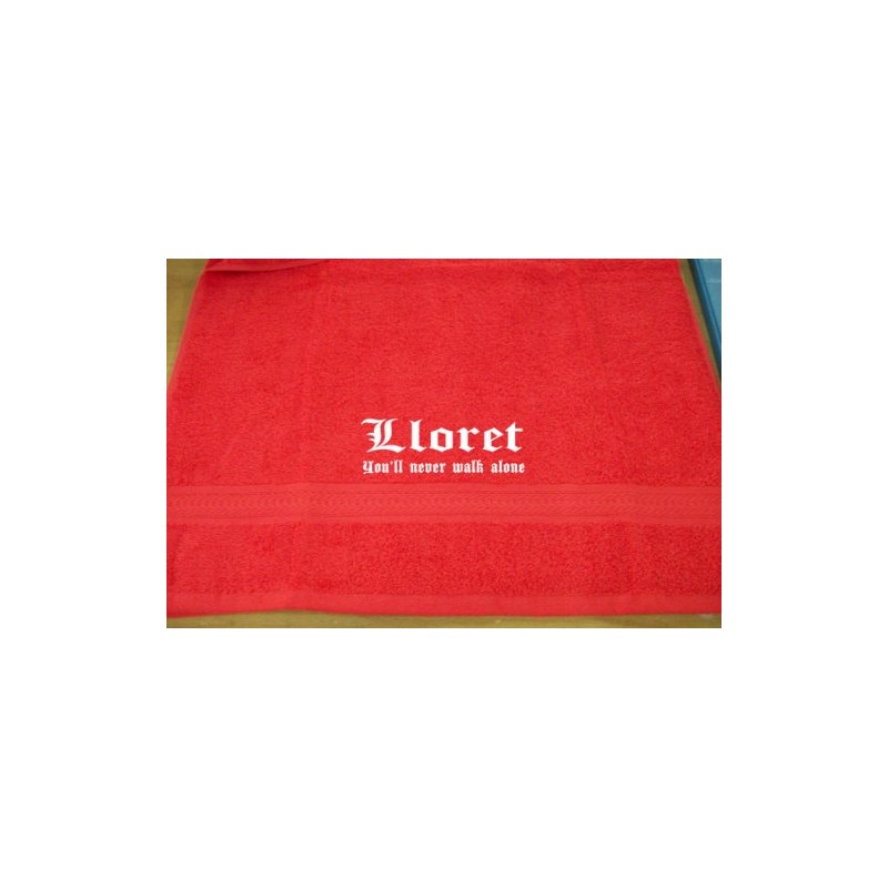 ShirtShop-Saar Lloret - You'll Never Walk Alone; Badetuch, rot
