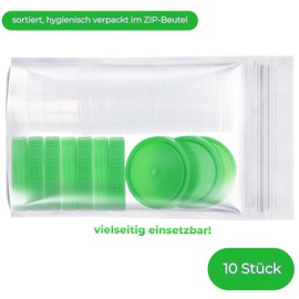 Horn Medical Urine Cup / Sample Cup with Screw Cap, 125 ml Capacity, Size Chart up to 100 ml/3 oz, Can Be Written On (Pack of 10)