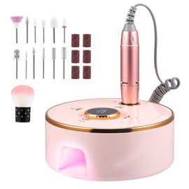 Nagelfräser für Gelnägel Kabellos 35000 U/Min, 13 in 1 Elektrische Nagelfräser Professionelle mit LED Display, Einstellbare Drehrichtung, Maniküre Pediküre Set für den Heim- und Salongebrauch