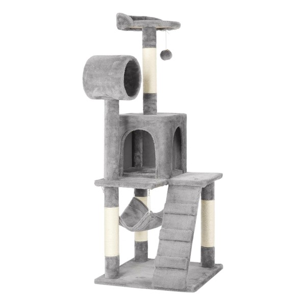 Yaheetech Cat Tree Tower Kitten Condo Scratching Post with Hammock