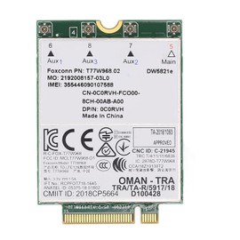 Acogedor Tarjeta Inalámbrica DW5821E 3G/4G/5G, Tarjeta WiFi Adaptadora de Red Adecuada para PCI Express M.2 Especificación 3042 Tipo Key.B Slot, para PC, Portátiles