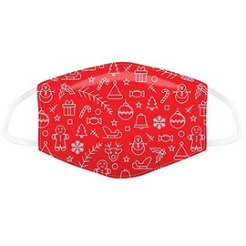 Skiweb Christmas Cheer Face Cover - Double Layered Festive Face Mask