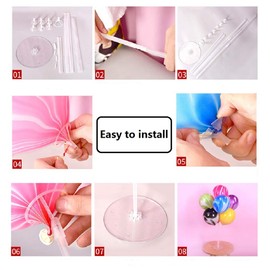 tarumedo tarumedo 4 Stück Ballon Stick Halter Balloon Stand Kit Luftballons Ständer Halter Ballonhalter Ballonbaum Tischballonständer Ballonzubehör für Weihnachten Party Geburtstag Hochzeits Dekoration