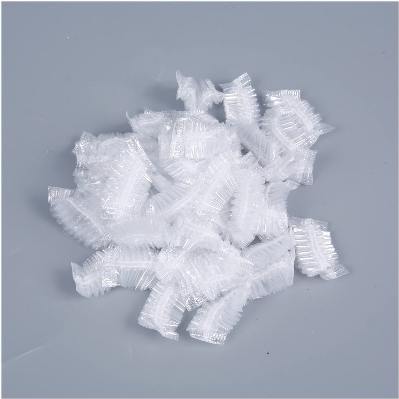 Pack of 100 Disposable Ear Muffs Transparent Ear Covers Clear