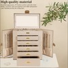 AKOZLIN Huge Jewelry Box Organizer Functional Extra Large Leather Jewelry