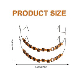 1 Set Brackets Falsos Para Dientes,Braces Kit with Brackets & Wire, for Dental Students & Orthodontic Practice,Brackets Para Dientes (Orange)