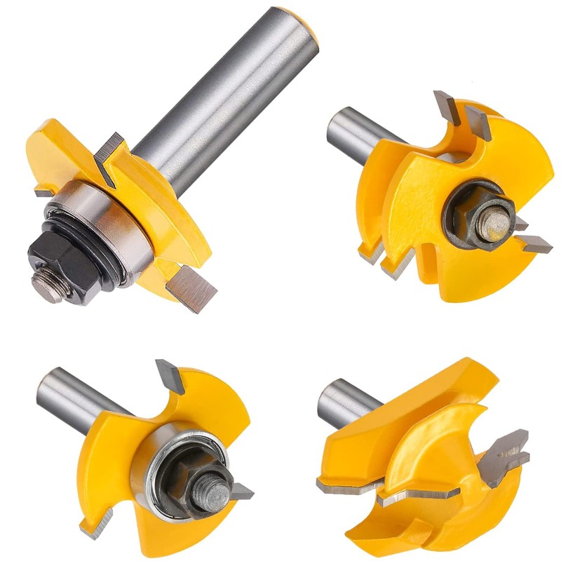 1/2 Inch Shank Tongue and Groove Router Bit Tool Set