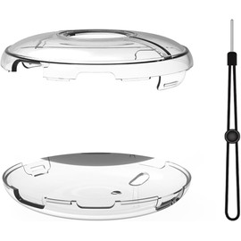 Jingelmall New Transparent Protective Case Cover Hard Shell Crystal Cover Case with Hand Strap Accessory for GO Plus+