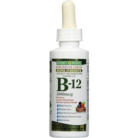 Nature's Bounty B-12 5000 mcg Sublingual Liquid Energy Health 2 oz (Pack of 3)