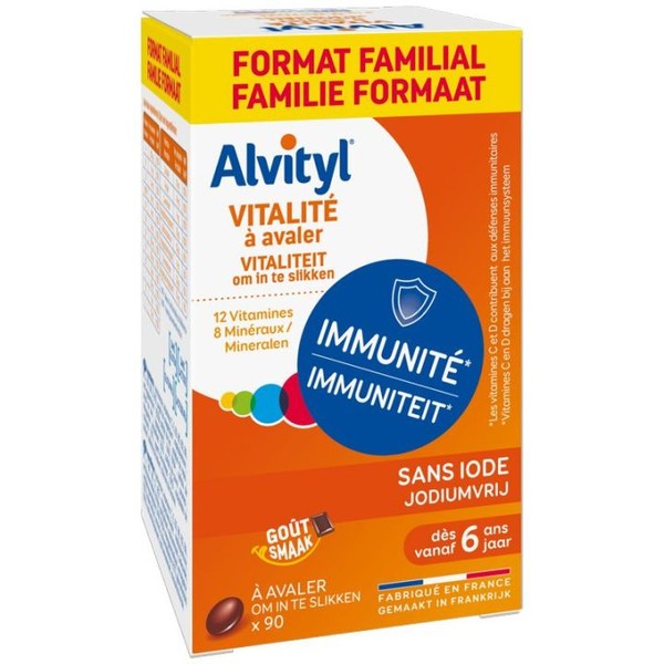 Alvityl Vitalité à Avaler 12 Vitamines 90 comprimés