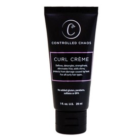 Controlled Chaos Curl Cream for Curly Hair Defining Cream with Shea Butter for Long Lasting Frizz Free Curls – Sulfate & Paraben Free Aloe Vera Curling Cream for Wavy Hair, Made in USA(1oz)