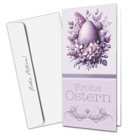 Easter Cards with Envelopes, Set of 15, Extra Large Folding Cards with Spring Easter Motif for the Heartiest Easter Greetings