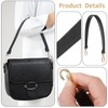 Yuanchu Black Short Handbag Handle Strap, 19 Inch PU Leather