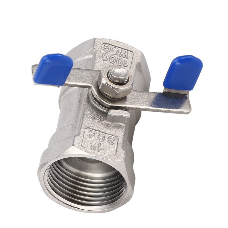 1in Full Port Ball Valve Stainless Steel Butterfly Shape Double